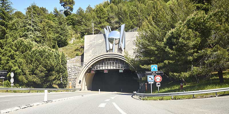 illustration de A500 Fermeture tunnel de Monaco
