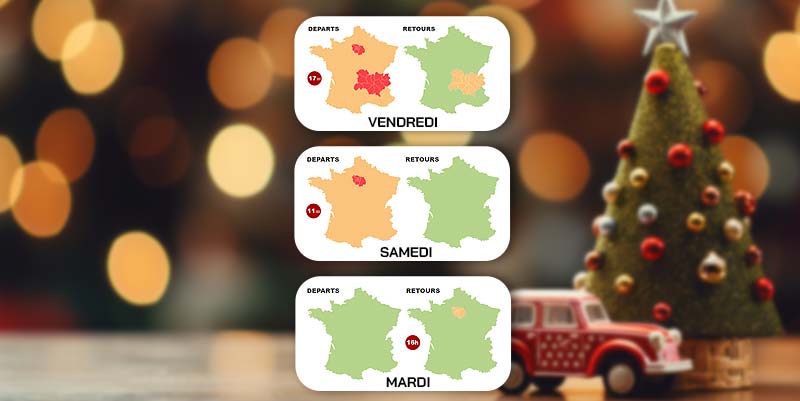 illustration de Comment éviter les bouchons pendant les vacances de Noël ?
