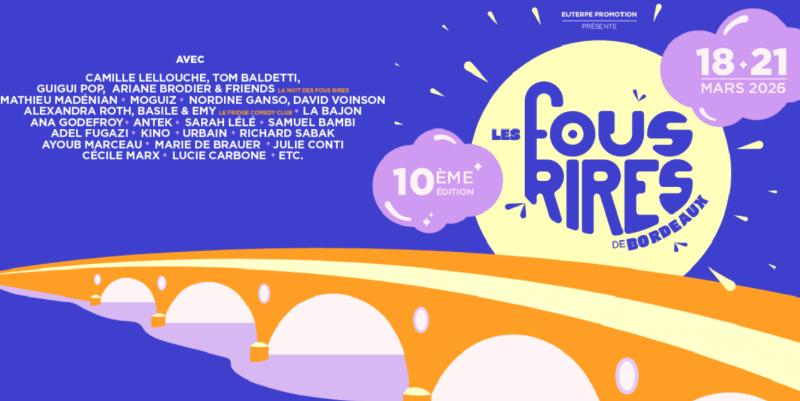 Les 10ᵉ Fous rires de Bordeaux : Camille Lellouche animera la Nuit de samedi à l'Arkea Arena