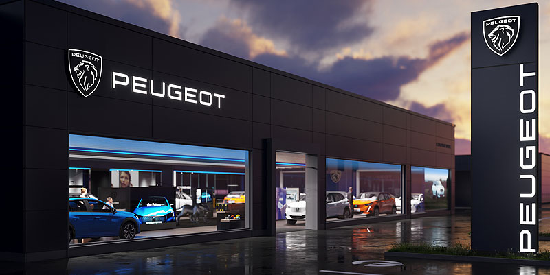 illustration de Le nouveau logo Peugeot