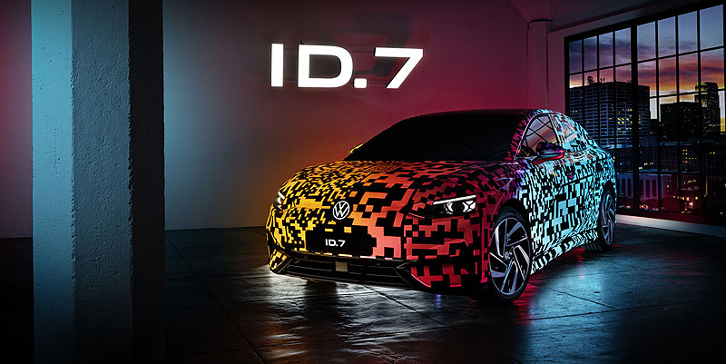 illustration de Volkswagen ID7 : électrique et camouflée