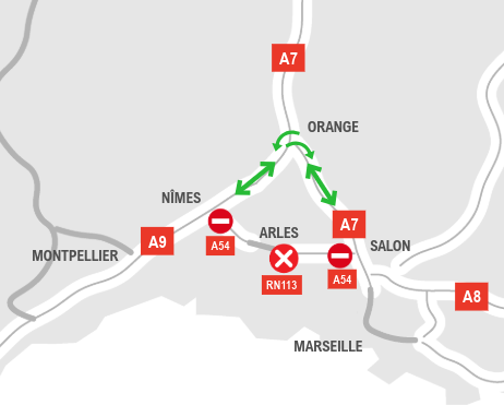 Carte. Inondations : Entre Nîmes et Salon-de-Provence, l’axe A54 - N113 reste coupé ce mercredi