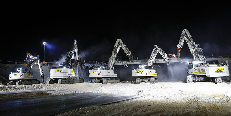illustration de Autoroute A57 fermée à Toulon pour la démolition du pont de Tombadou