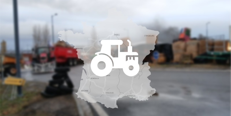 Carte des Blocages agricoles : A50, A64, A62, A20 et A71 perturbées ce mercredi 14 janvier