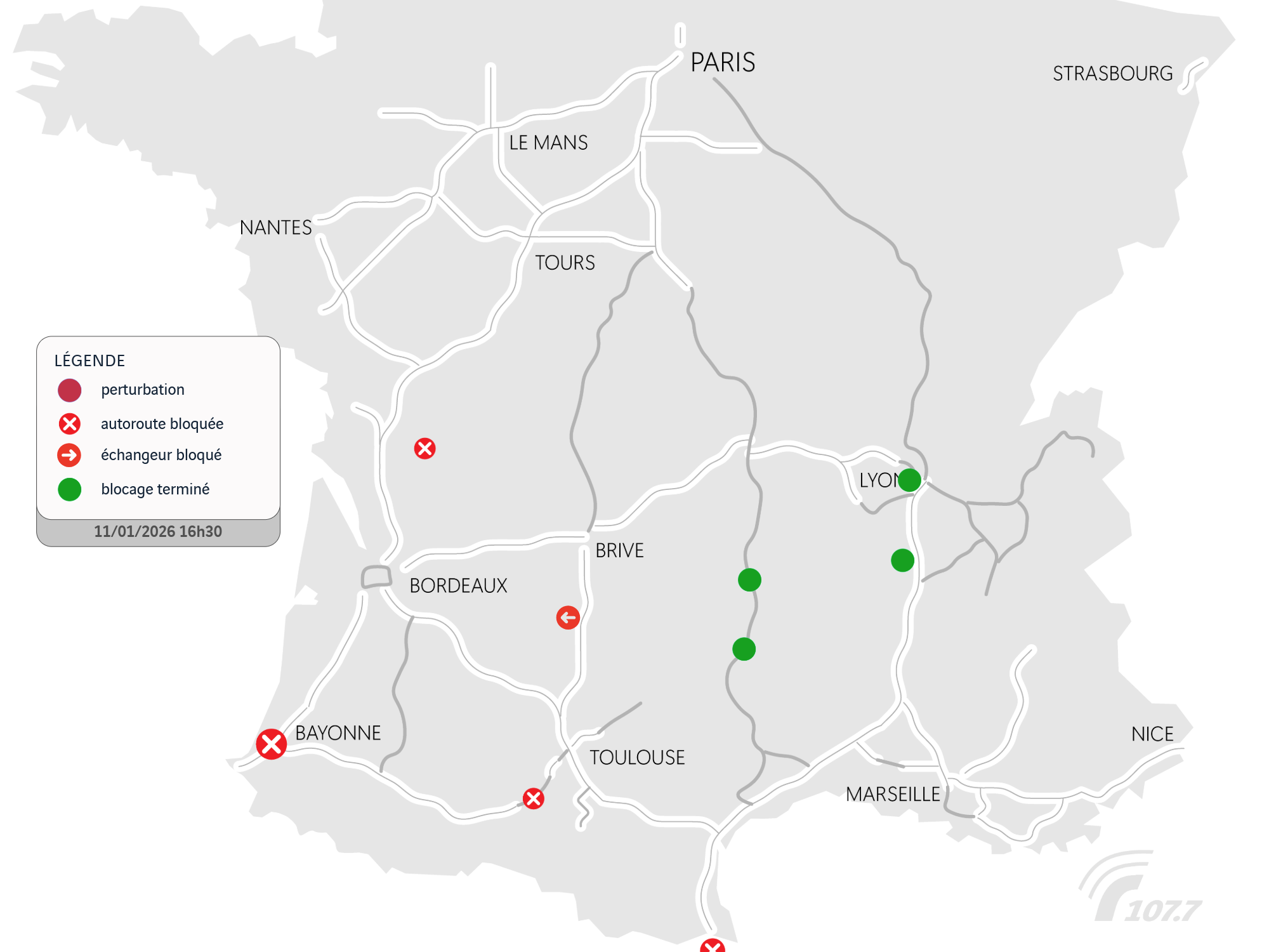 Carte des manifestations agricoles : où sont les 3 autoroutes bloquées ce dimanche soir ?