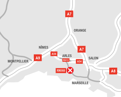 A54-RN113 Nîmes - Salon-de-Provence : la circulation rétablie après plus de deux jours de coupure