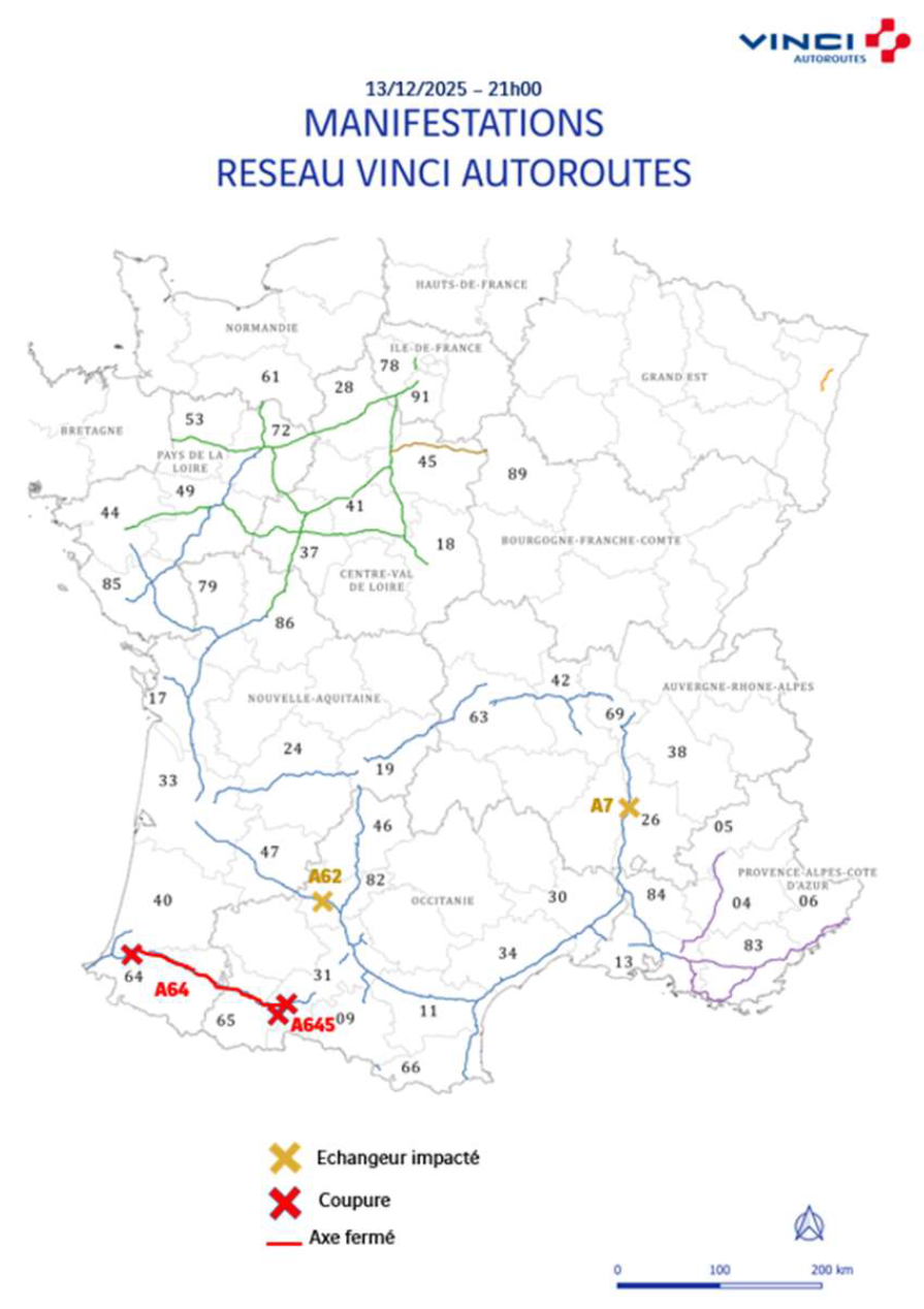 Manifestations des agriculteurs : le point sur les autoroutes bloquées ce samedi