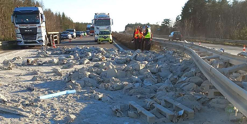 illustration de L'Autoroute A71 coupée entre Vierzon et Orléans après un accident de poids lourd