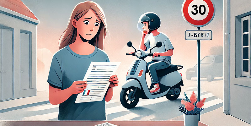 illustration de Peut-on me retirer des points pour les infractions commises par mon enfant à scooter ?