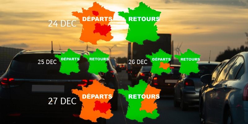 Quels bouchons sur les autoroutes le week-end de Noël ?