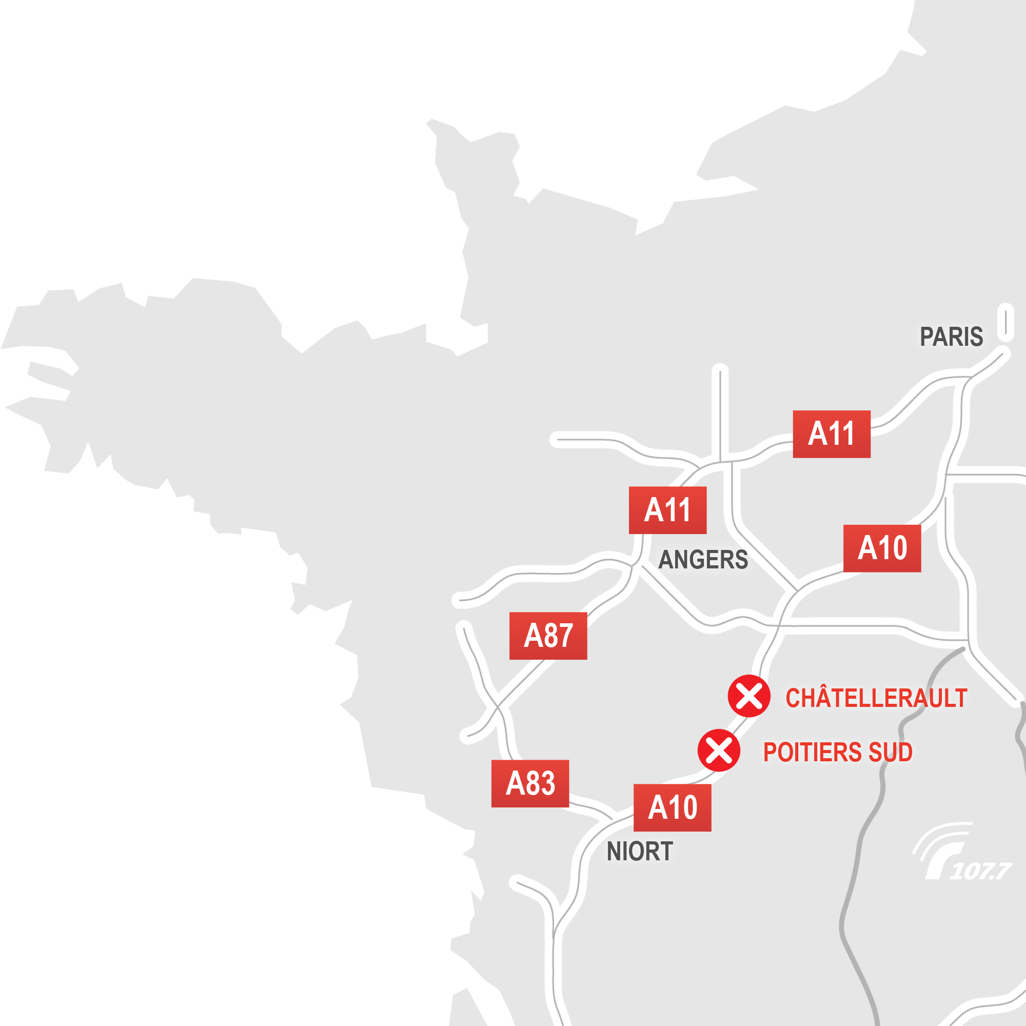 Autoroute A10 : manifestations des agriculteurs à Poitiers et Châtellerault ce mardi soir