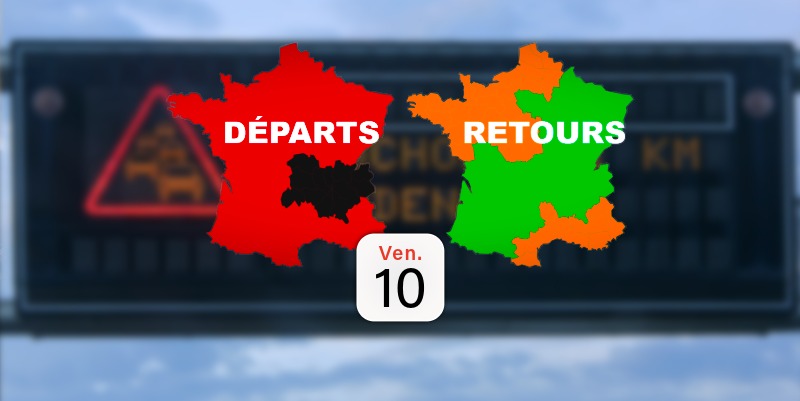 Vendredi 10 juillet : Bison Futé voit noir sur l'A7 et la vallée du Rhône, des bouchons dès Valence