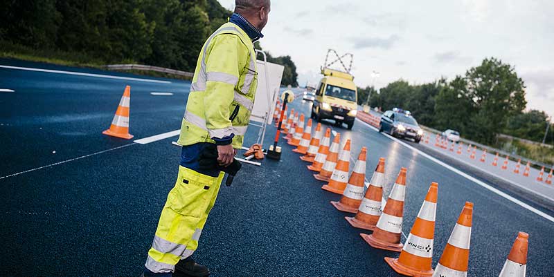 illustration de A81 Travaux pont entre Le Mans et Rennes