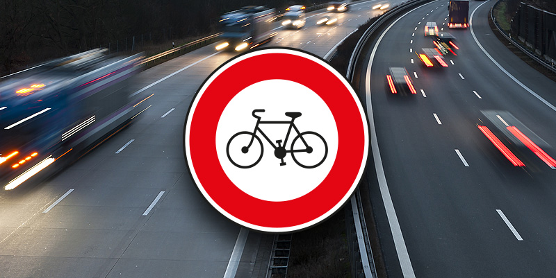 illustration de Pas de vélo sur l’autoroute