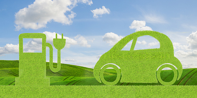 illustration de Des voitures vertes
