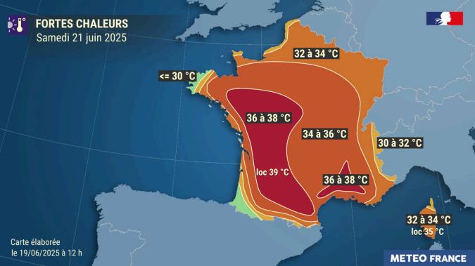 illustration de 38° : l’ouest et le centre-est en alerte orange dès ce vendredi pour une canicule précoce