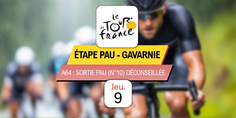 Tour de France 2026 : Circulation difficile à prévoir autour de Pau sur l'A64 ce jeudi 9 juillet