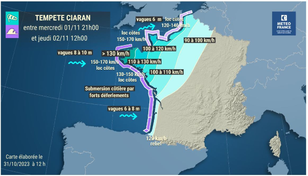 illustration de Vigilance Orange : Soirée Tempétueuse sur la Bretagne et au-delà
