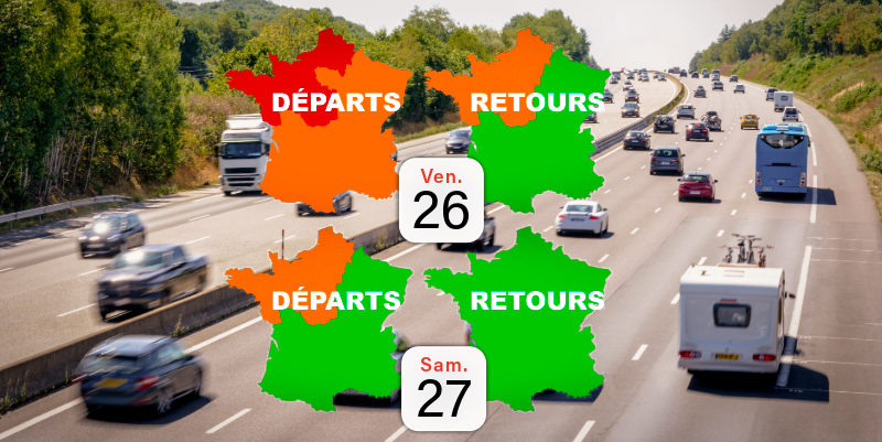 Trafic week-end du 26 au 28 juin 2026 : quelles sont les journées les plus chargées ?
