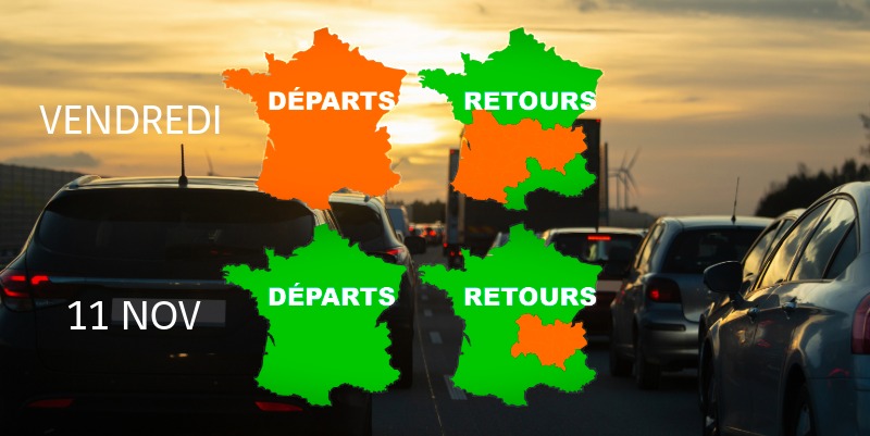 Week-end prolongé du 11 novembre : conseils et horaires pour éviter les embouteillages