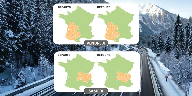 illustration de Prévisions trafic du 7 au 9 mars : fin des vacances d'hiver et circulation chargée