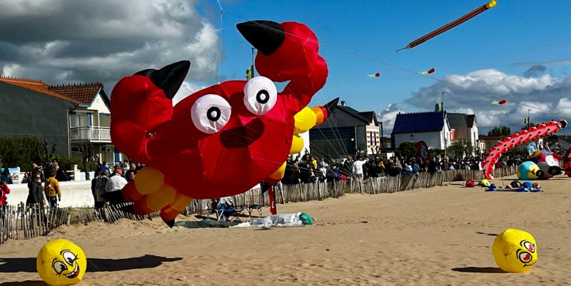 À châtelaillon-plage, au sud de La Rochelle, le cerf-volant se vit en famille