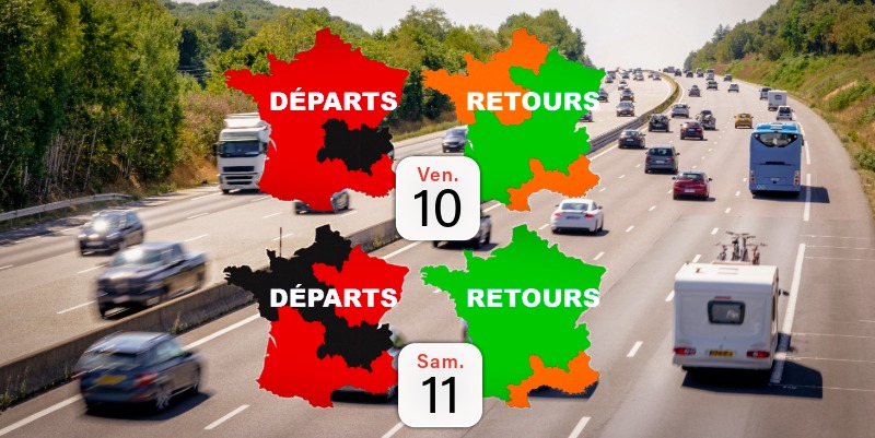 Week-end du 10 au 14 juillet : où seront les bouchons sur les autoroutes A7, A9, A61 et A10 ?