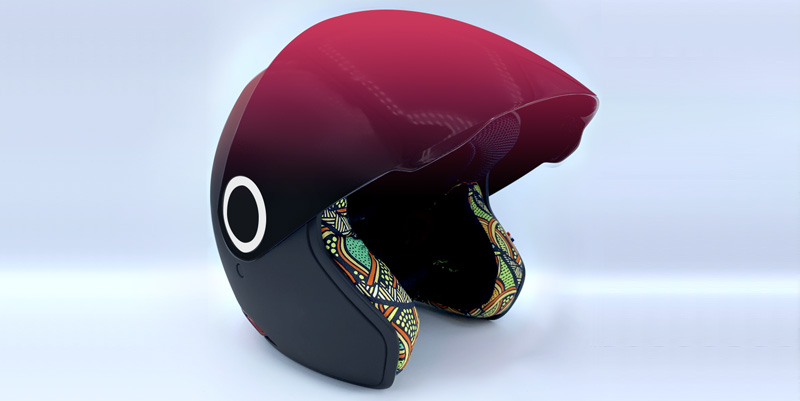 illustration de Un casque moto qui peut sauver des vies