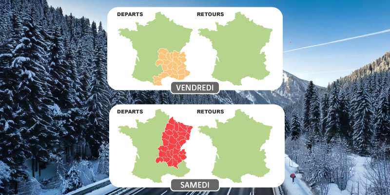 illustration de Début des Vacances d’Hiver 2025 : trafic, horaires et conseils pour éviter les bouchons