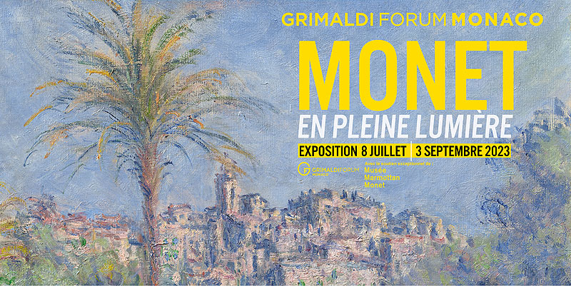 illustration de Monet, en pleine lumière à Monaco