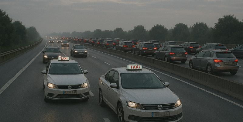 illustration de Var : blocages des taxis ce lundi 19 mai sur les autoroutes A50, A57 et A8