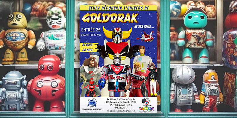 illustration de Il traverse tout l'univers... l'exposition ''Goldorak et ses amis'' arrive dans le Var
