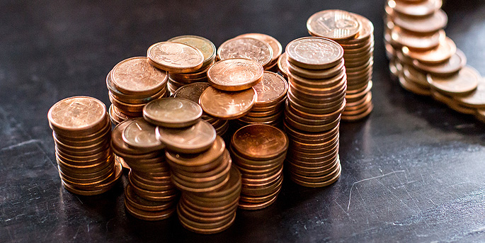 illustration de Les pièces de 1 ou 2 centimes d'euro