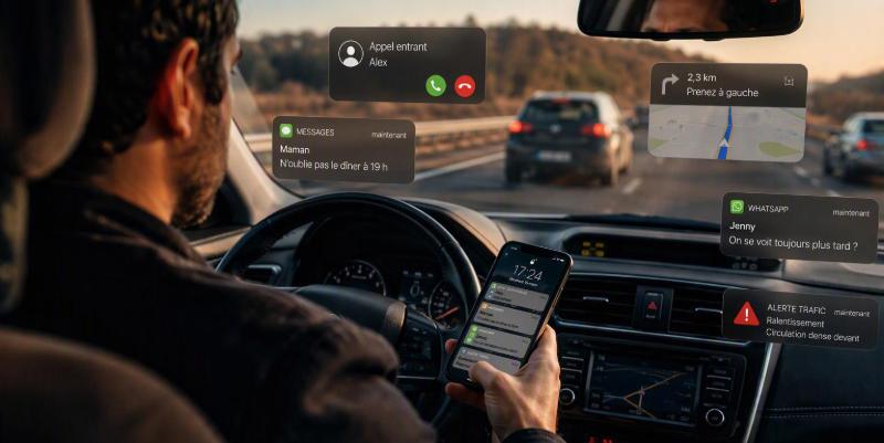 GPS, SMS, téléphone au volant : ce que voient les patrouilleurs sur l’autoroute
