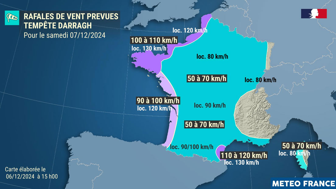 illustration de Tempête Darragh : vents violents attendus sur l’Aude et les Pyrénées-orientales