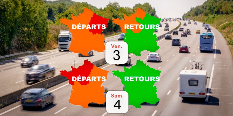 Premiers départs en vacances : des bouchons attendus sur les A7, A9 et A10 du 3 au 5 juillet
