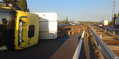 Le camion renversé