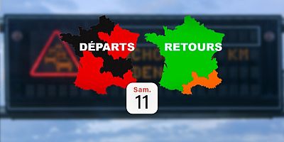 Vacances et 14 juillet : bouchons samedi direction Méditerranée et Atlantique sur A7, A9, A10 et A11