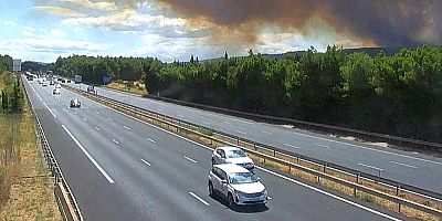L'incendie à proximité de l'Autoroute