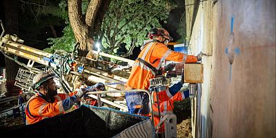 Travaux sur un mur de soutènement de l'A8 à Villeneuve-Loubet