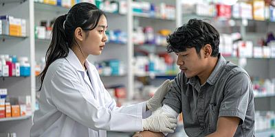 Les pharmaciens sont souvent les premiers à intervenir en cas de petits accidents.