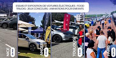Le Salon National de l’Automobile Électrique fera escale à Nice, Angers, Toulouse et Paris.